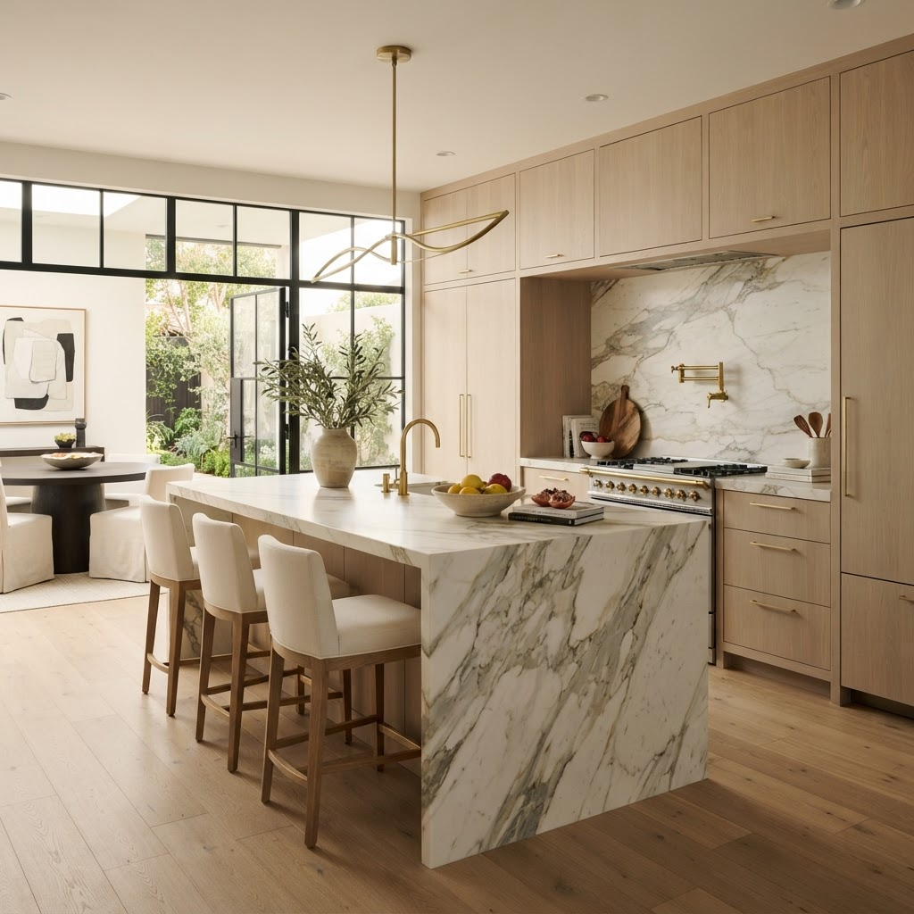 Marble & Brass Kitchen